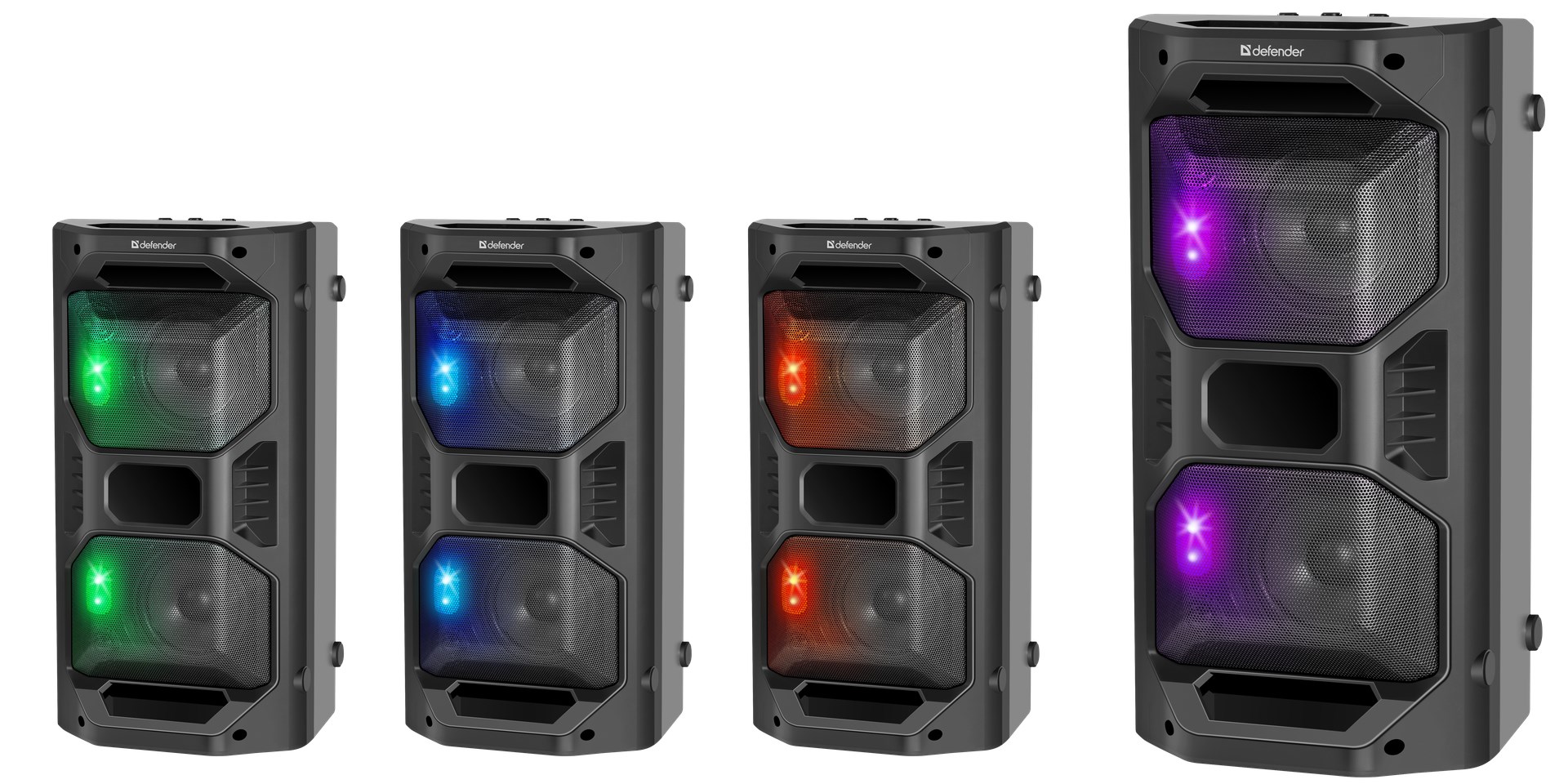 DEFENDER GŁOŚNIK BLUETOOTH 5.0 RAGE 50W LED/BT/FM/USB/MIC/TWS 65109 - obrazek 4