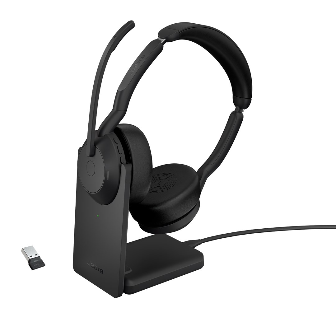 Jabra 25599-989-989 słuchawki/zestaw słuchawkowy Przewodowy i Bezprzewodowy Opaska na głowę Biuro/centrum telefoniczne Bluetooth Podstawka do ładowania Czarny - obrazek 3