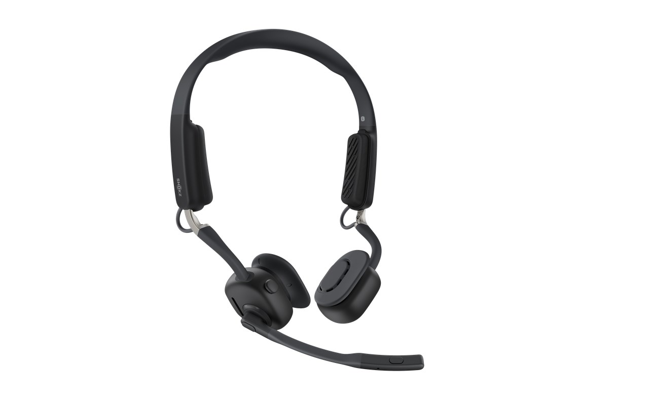 Słuchawki bezprzewodowe kostne Shokz OpenMeet mic-ANC USB-C + adapter USB-A czarne - obrazek 3