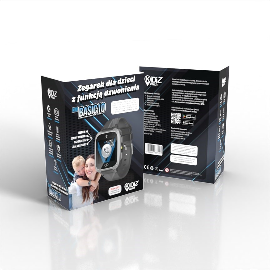Smartwatch dla dziecka KiDiZ Basic czarny - obrazek 4