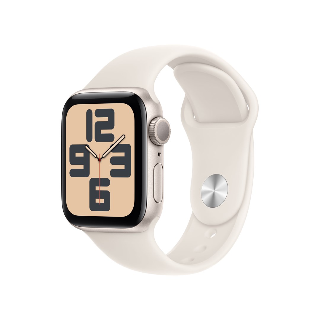 Zegarek Apple Watch SE (2024) GPS 40mm Starlight Aluminium Case with Sport Band M/L - Starlight