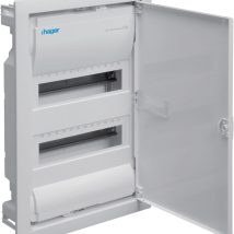 Rozdzielnica podtynkowa z drzwiami metalowymi, 2 rzędy, 24 moduły, IP30, QC, HAGER Volta VU24AT