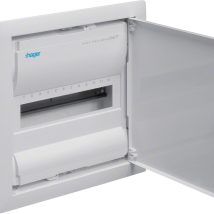 Rozdzielnica podtynkowa z drzwiami metalowymi, 1 rząd, 12 modułów, IP30, QC, HAGER Volta VU12AT