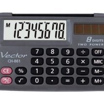 Vector Kalkulator kieszonkowy KAV CH-861, 8-cyfrowy, 87x58mm, czarny