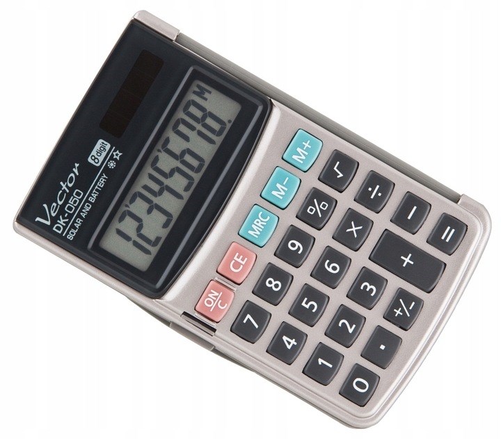 Vector Kalkulator kieszonkowy DK-050, szary - obrazek 3