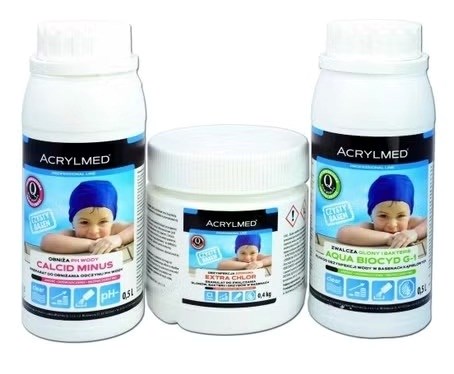 Acrylmed Zestaw do pielęgnacji wody basenowej do małych basenów - obrazek 3