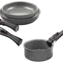 BALLARINI TORRE Zestaw 2 patelni (24 + 28 cm) + rondel 16 cm 3H