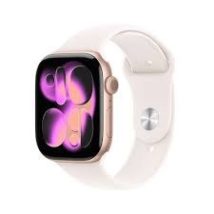 Zegarek Apple Watch Series 11 GPS 46mm Rose Gold Aluminium Case z opaską Light Blush Sport – M/L