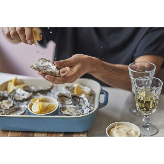 Zwilling STAUB 40508-172-0 Zestaw 3 prostokątnych półmisków ceramicznych - antyczny turkusowy - obrazek 4