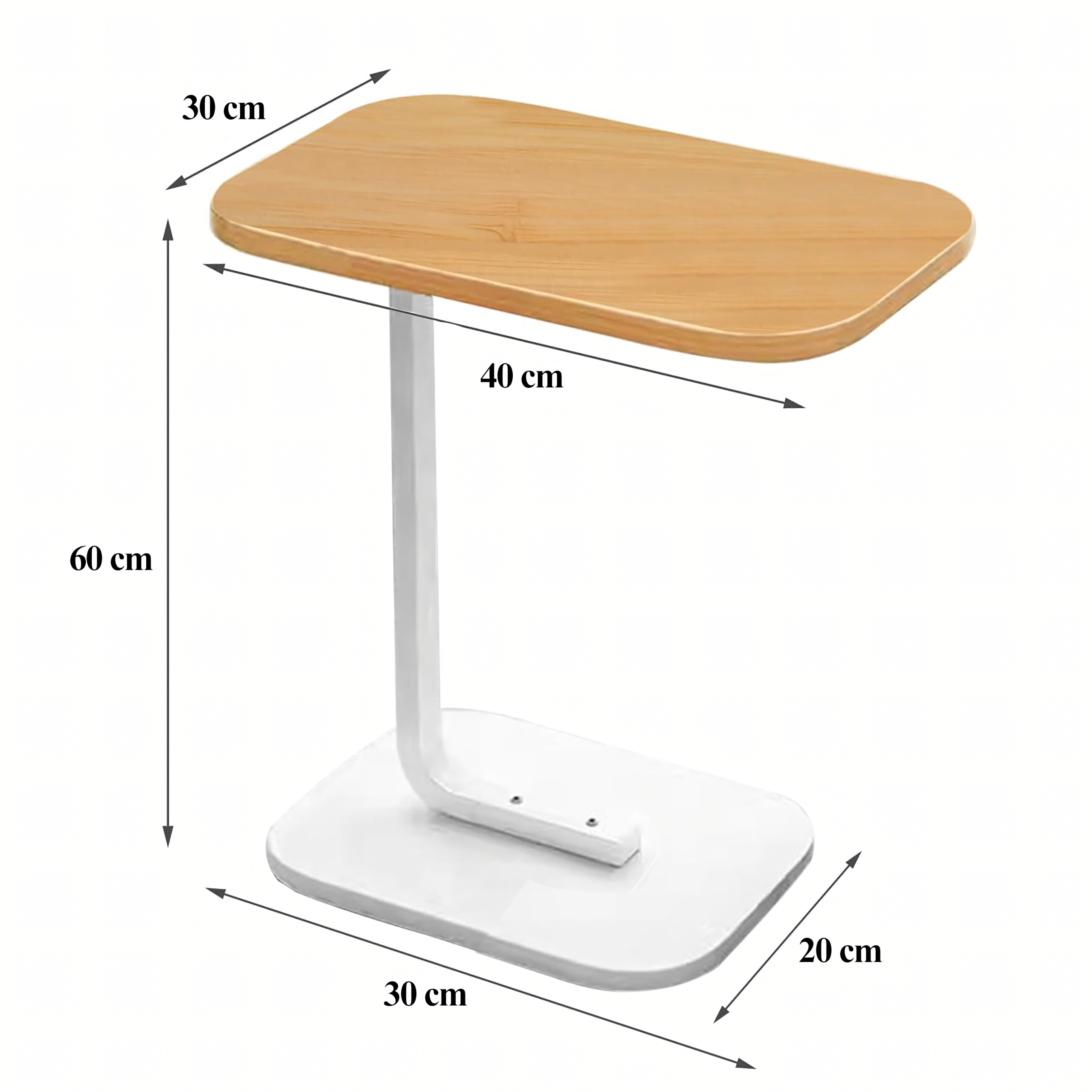 Stolik Kawowy na Kawę Boczny w Kształcie Litery C Nowoczesny do Salonu