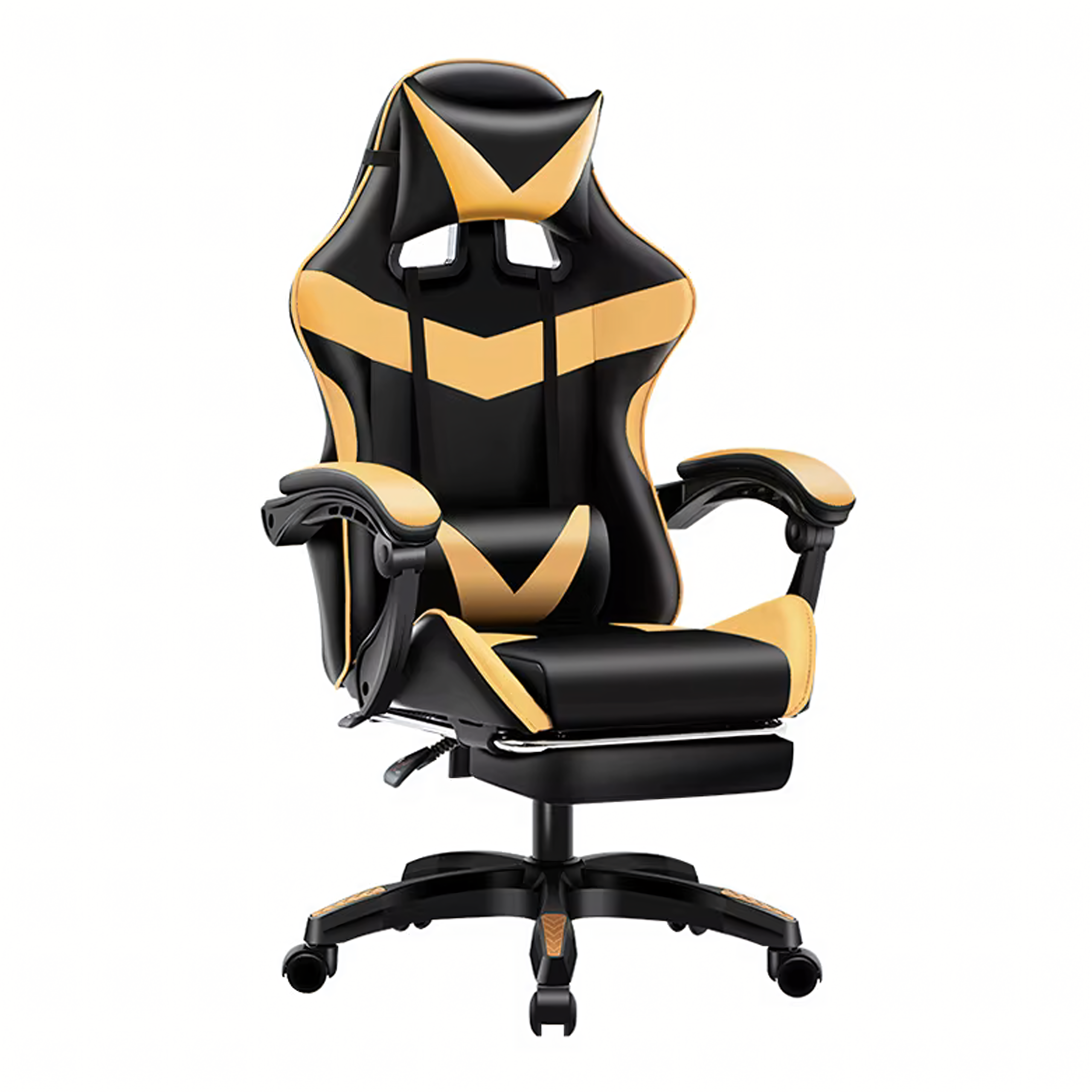 Fotel Gamingowy Biurowy Obrotowy Kubełkowy Krzeszło z Podnóżkiem do 150 kg