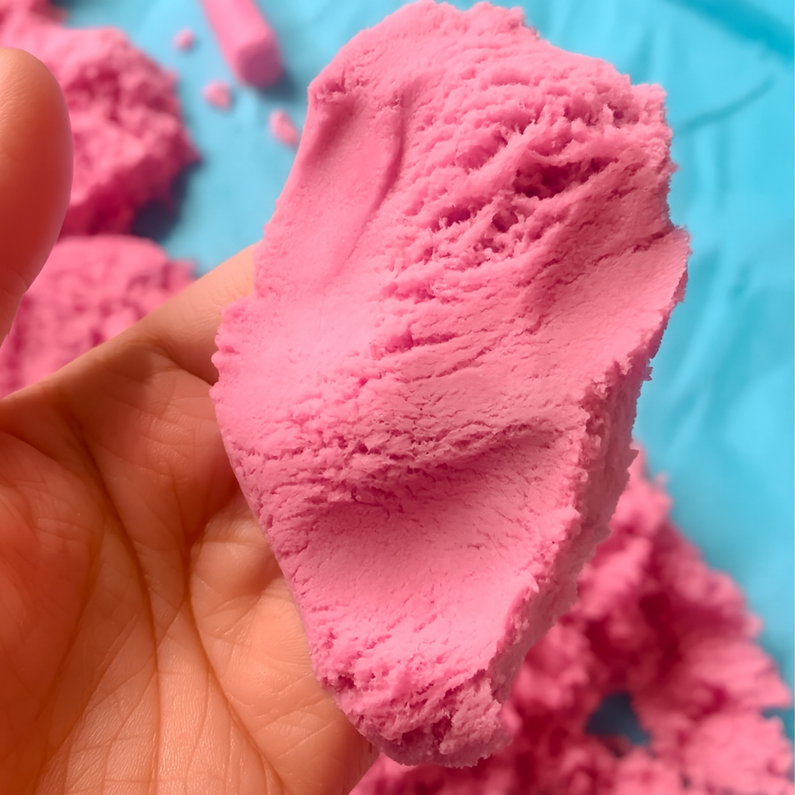 Piasek Kinetyczny 2,5kg Zestaw Foremki Zabawki Basen Piaskownica 45 Ele - obrazek 6