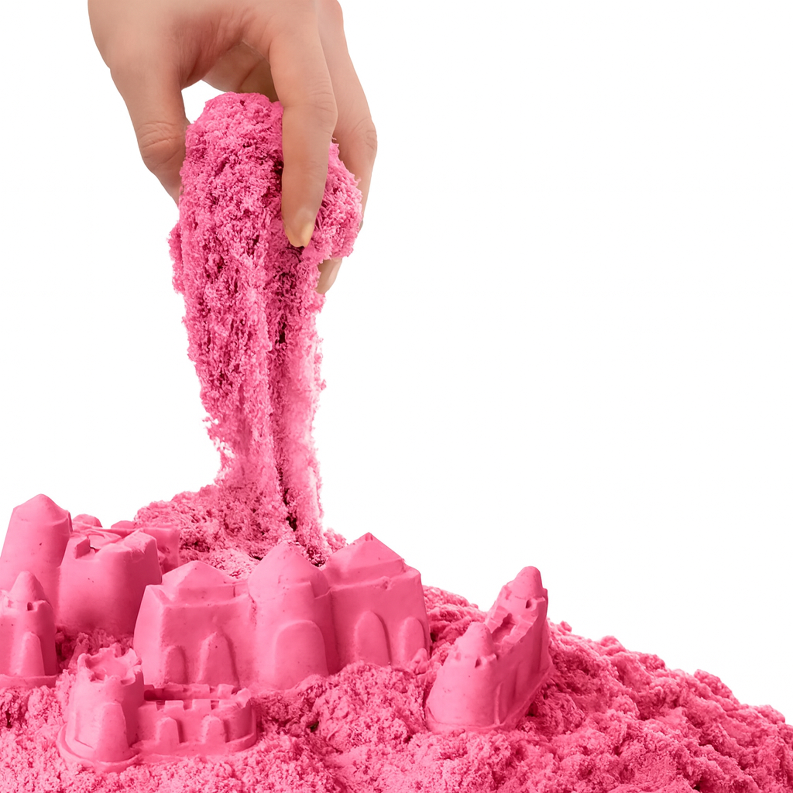 Piasek Kinetyczny 2,5kg Zestaw Foremki Zabawki Basen Piaskownica 45 Ele - obrazek 9