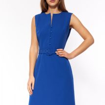 Sukienka Chabrowa elegancka sukienka bez rękawów S200 Chaber – Nife