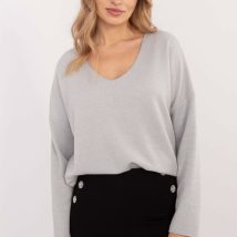 Sweter Damski Model DHJ-BZ-19238.26 Light Grey – Italy Moda