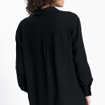 Czarna wiskozowa koszula K73 Black - Nife - obrazek 4