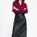 Bordowa koszula z wiskozy K72 Bordo - Nife - obrazek 3