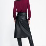 Bordowa koszula z wiskozy K72 Bordo - Nife - obrazek 5