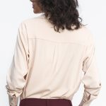 Beżowa wiskozowa koszula K73 Beige - Nife - obrazek 4
