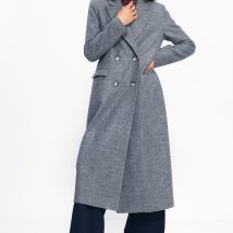 Szary płaszcz oversize PL20 Grey – Nife