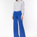 Chabrowe spodnie palazzo SD65 Chaber - Nife - obrazek 3