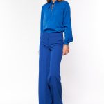 Chabrowe spodnie palazzo SD65 Chaber - Nife - obrazek 5