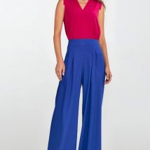 Spodnie palazzo z rayonu SD114 Indygo – Nife