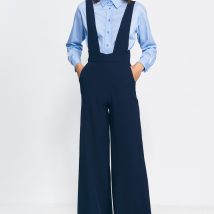 Granatowy kombinezon na szelkach KM33 Navy – Nife