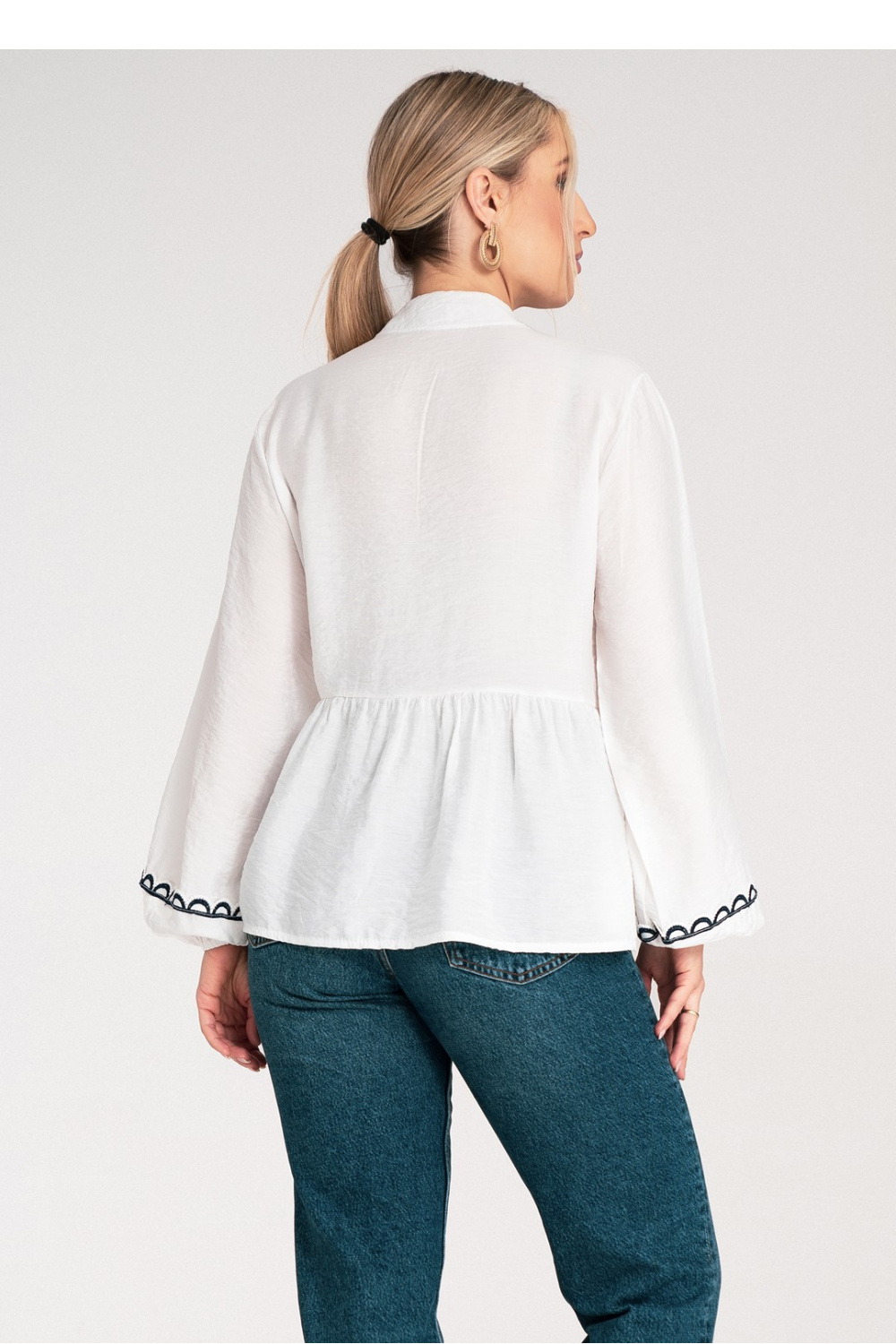 Bluzka Model M1192 White - Figl - obrazek 4