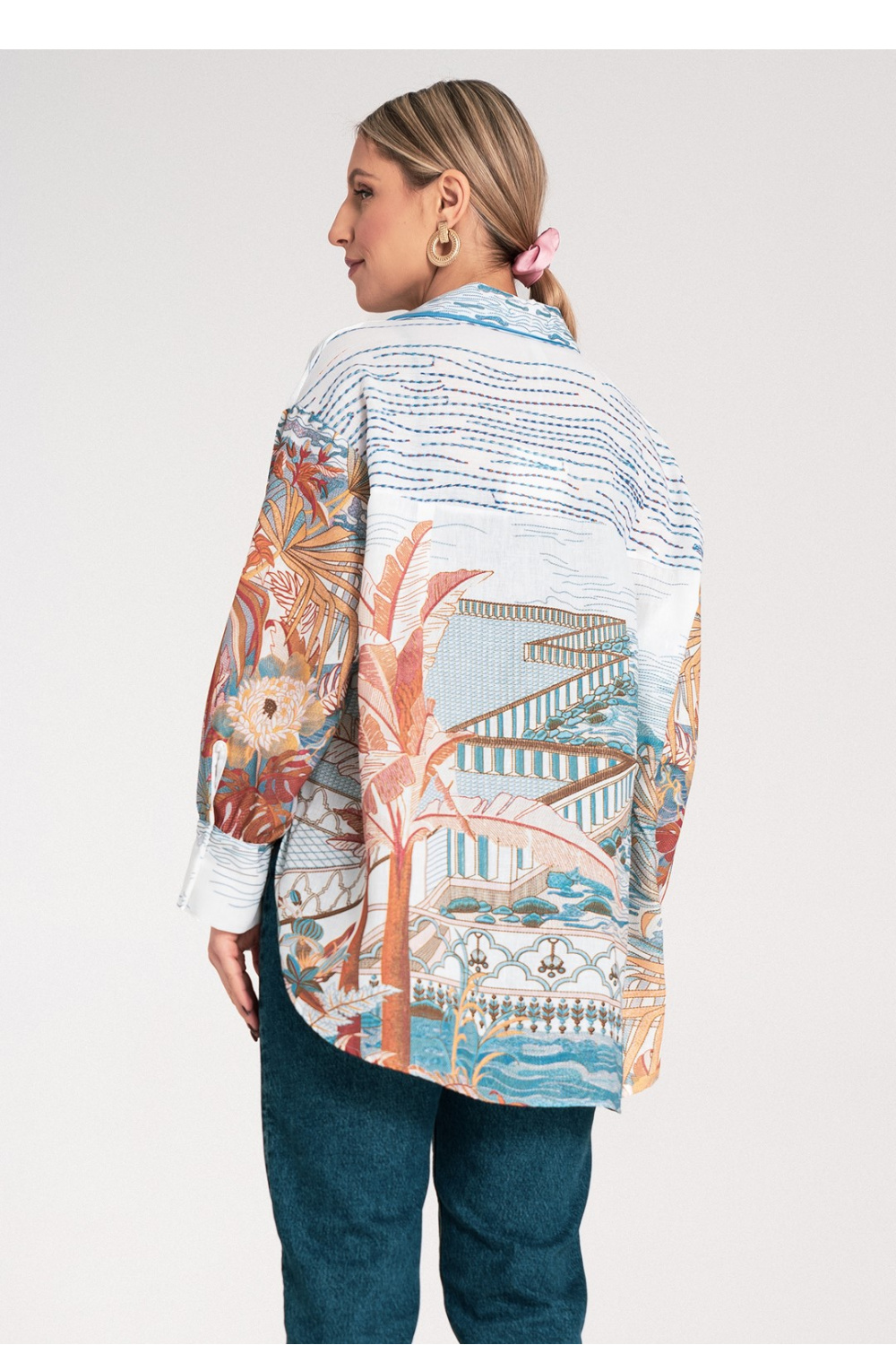 Koszula Damska Model M1146 Blue - Figl - obrazek 4