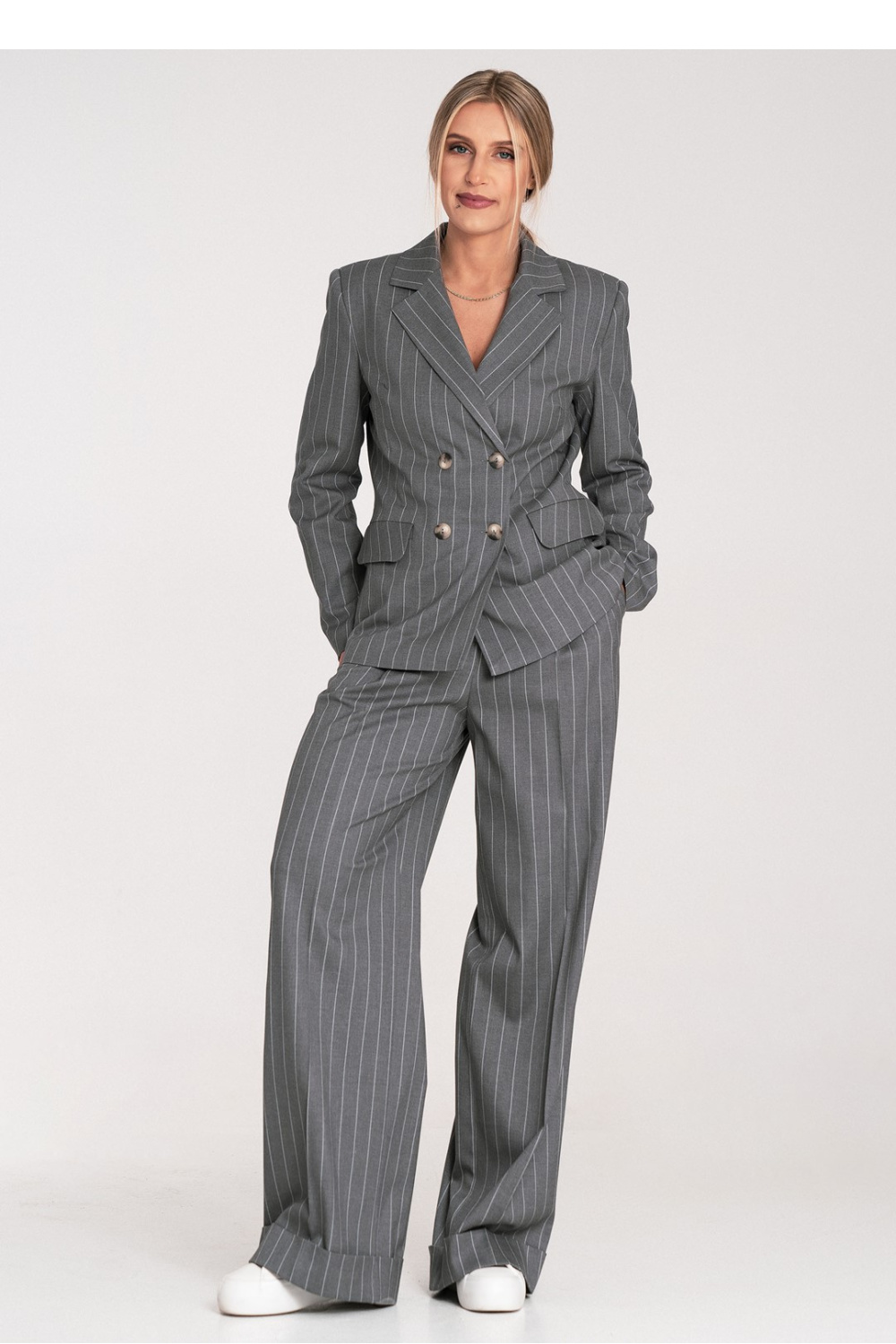 Marynarka Model M1085 Grey - Figl - obrazek 3