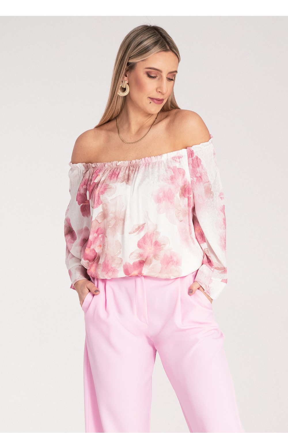 Bluzka Model M1142 Pink - Figl - obrazek 3