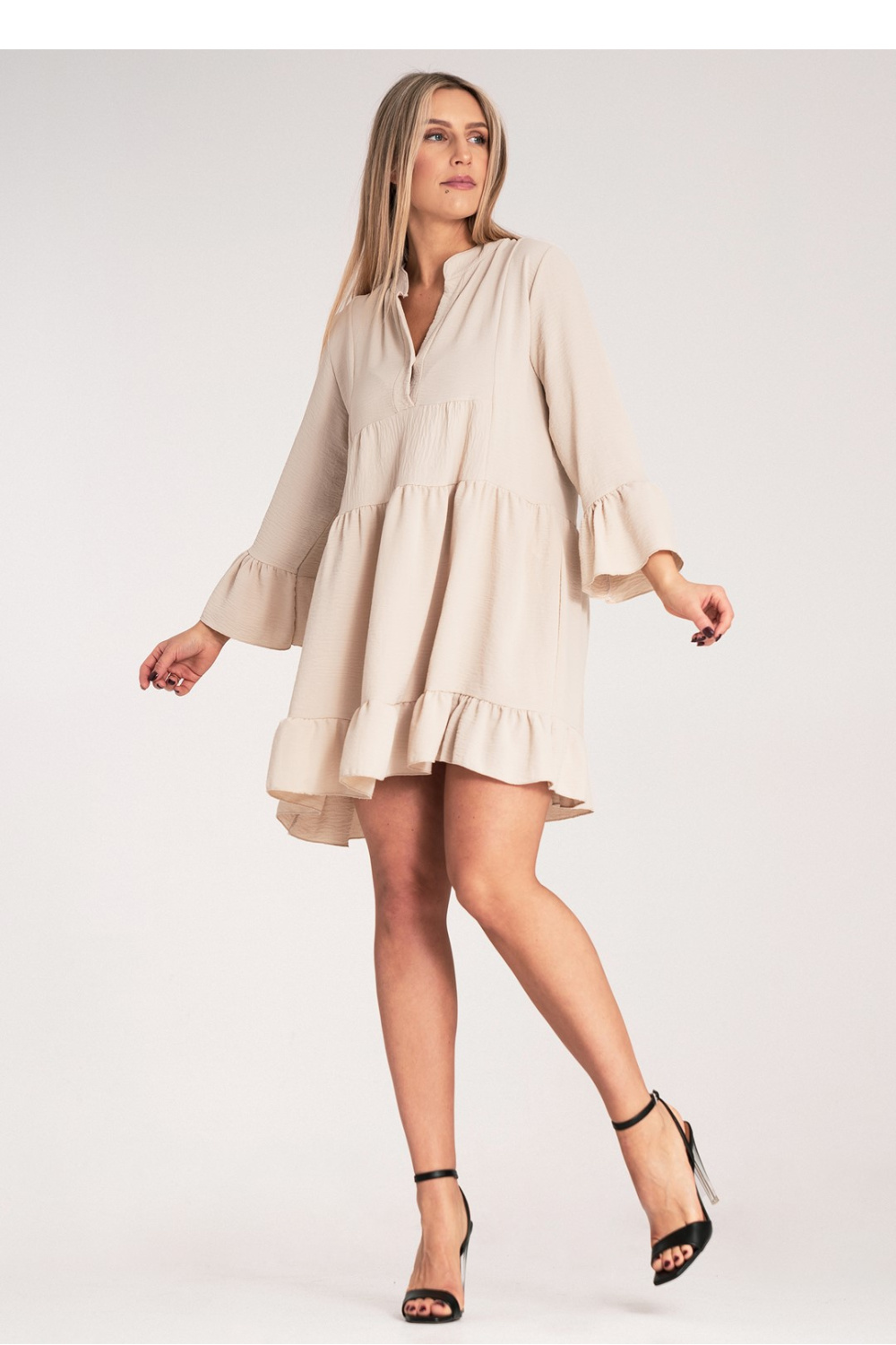 Sukienka Model M1136 Beige - Figl - obrazek 3