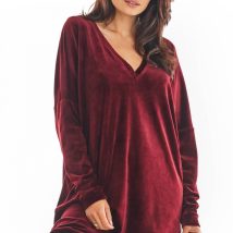 Sukienka Model A378 Bordo Welur – awama