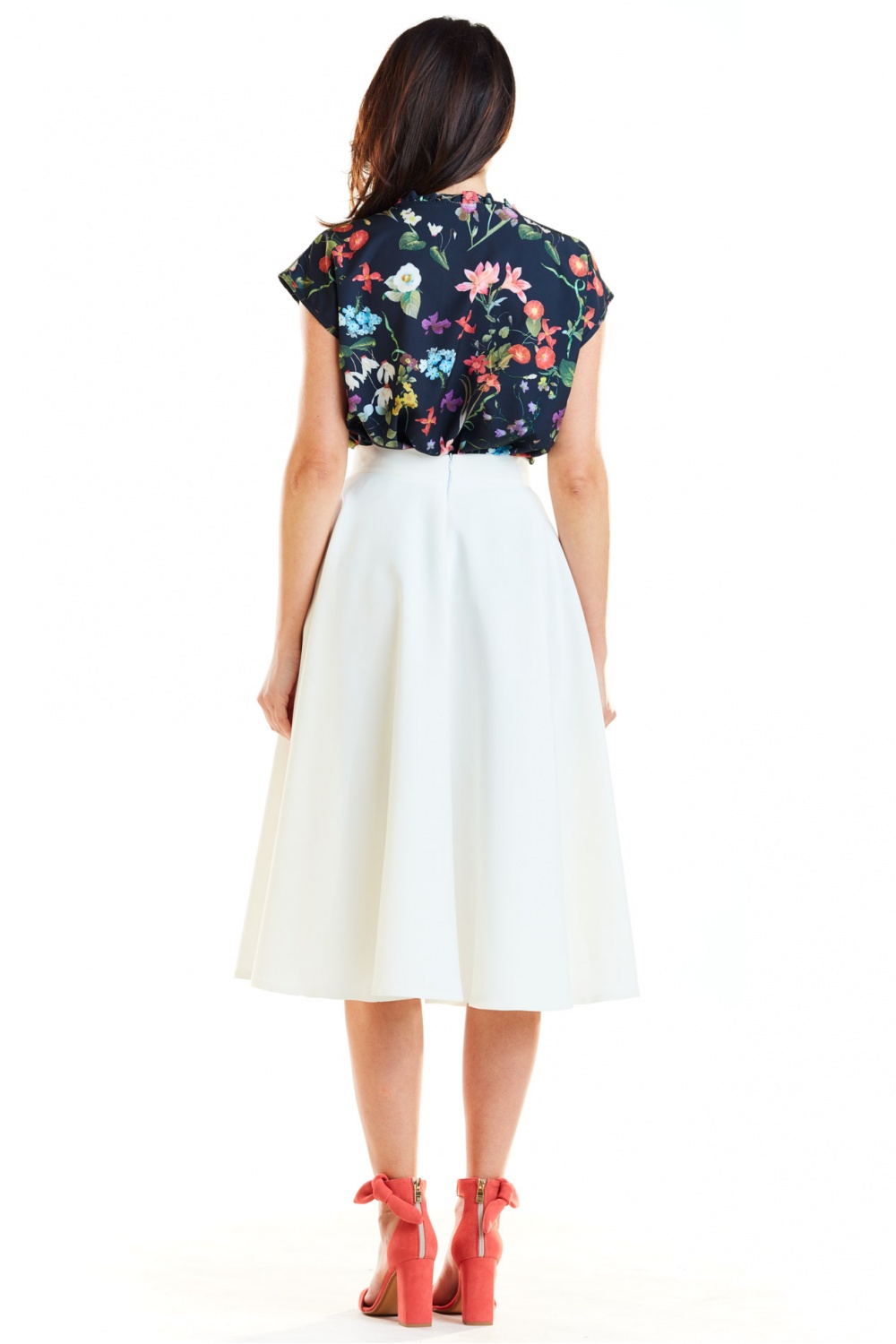 Spódnica Model A256 Ecru - awama - obrazek 4