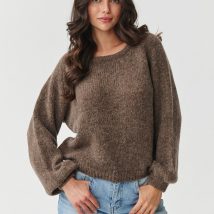 Sweter Damski Model S168 Mocca – Makadamia