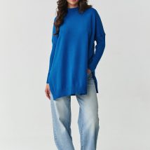 Sweter Damski Model S164 Blue Jeans – Makadamia