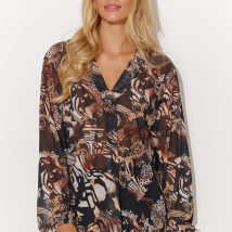 Bluzka Model M812 Siatka 47 – Makadamia