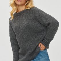 Sweter Damski Model S150 Grafit Melange – Makadamia