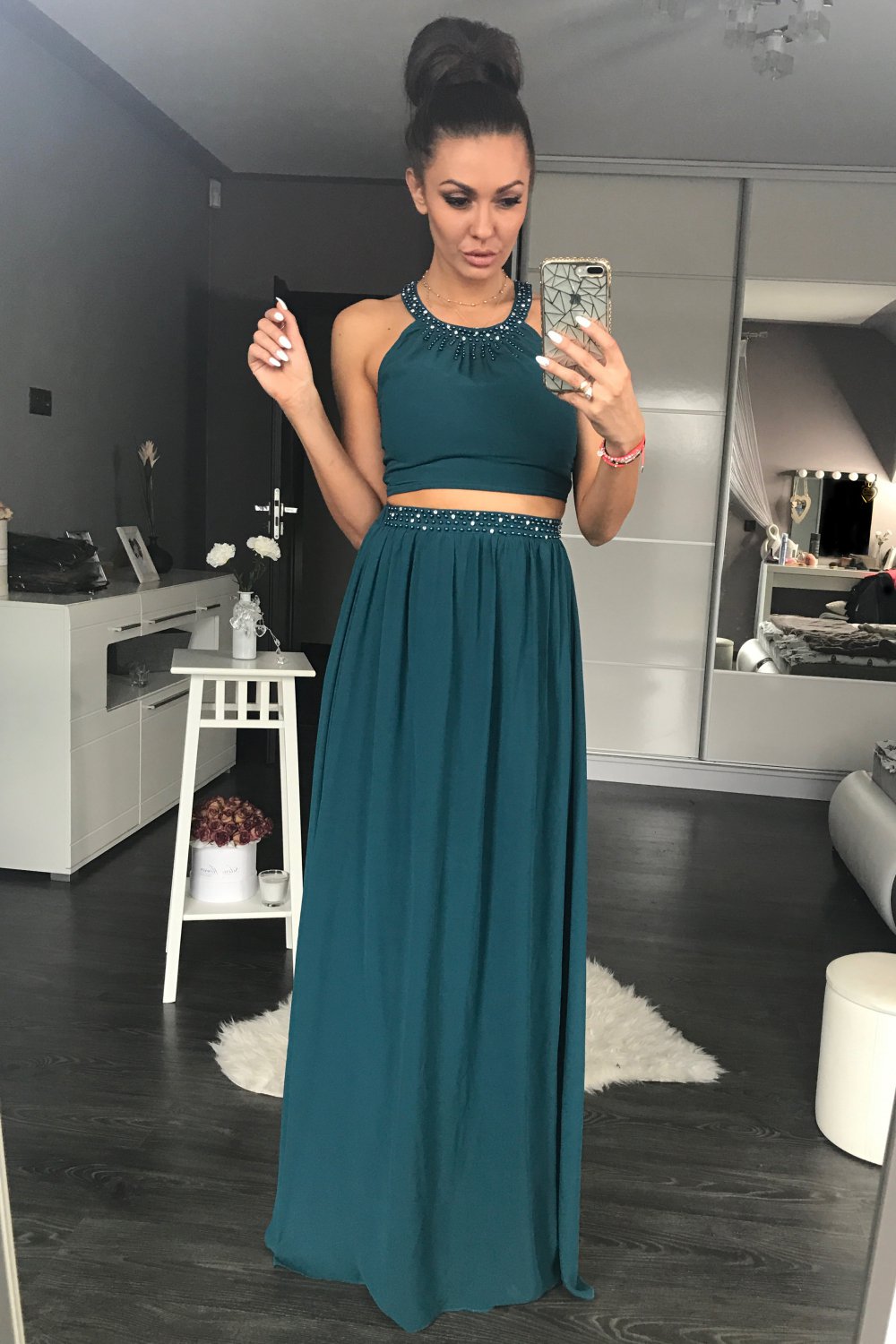 Sukienka Wieczorowa Model 17802 Green - YourNewStyle - obrazek 3