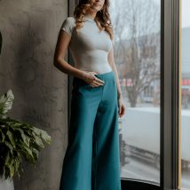 Spodnie Damskie Model T375/6 Szmaragd – Tessita