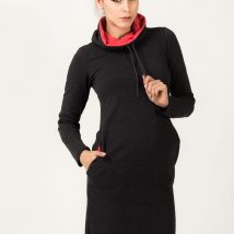 Sukienka Model Kaja 6 Dark Grey/Coral – Tessita