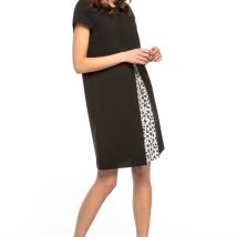 Sukienka Model T262/1 Black/Black Flowers – Tessita