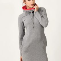 Sukienka model Kaja Light Gray/Coral – Tessita