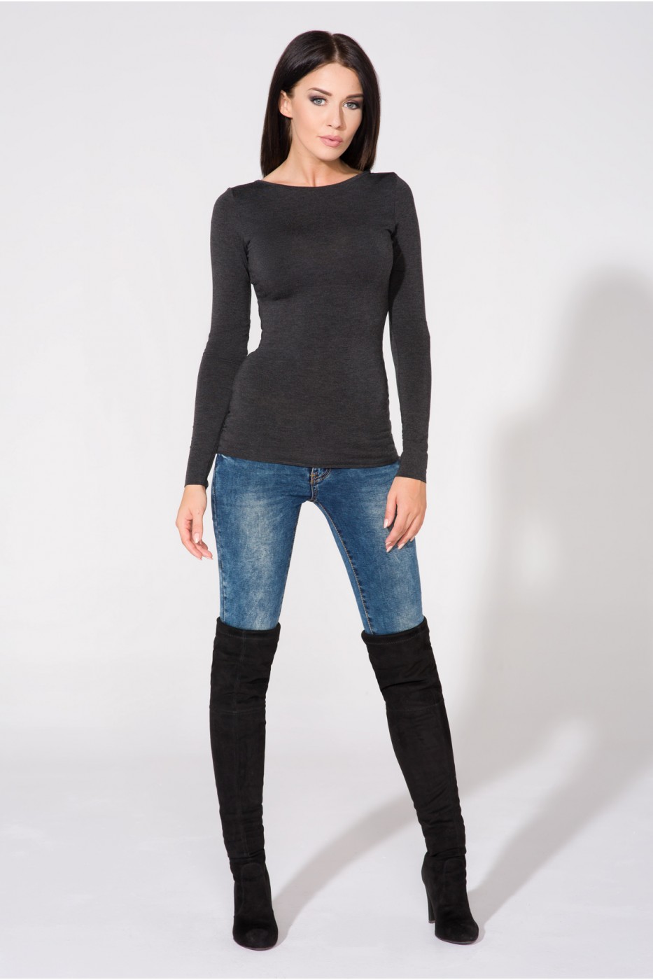 Bluzka Model T149 Dark Grey - Tessita - obrazek 3