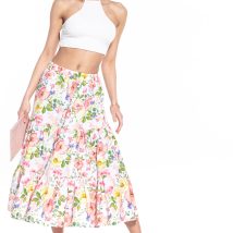 Spódnica Model T345/2 Wielokolorowe Kwiaty – Tessita