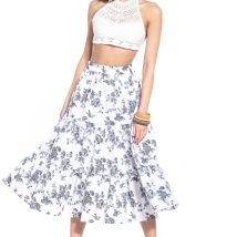 Spódnica Model T345/1 Grey Flowers – Tessita