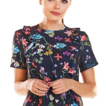 Bluzka Model M198 Flowers Navy – Infinite You