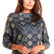 Bluzka Model M187 Navy/Yellow Romby – Infinite You