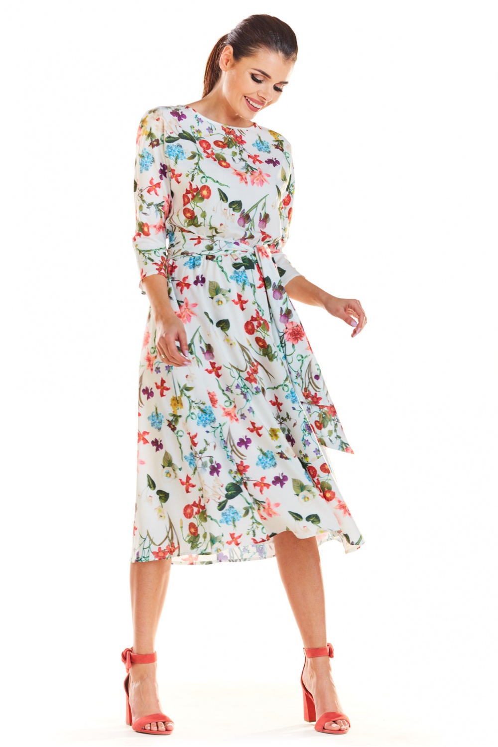 Sukienka Model M192 Flowers Ecru - Infinite You - obrazek 3